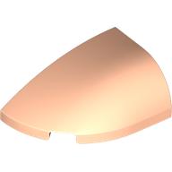 Lego Brick Round, Curved Double 3 x 2 Beveled with Stud Notch Left / Light Nougat