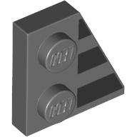 Lego Wedge Plate 2 x 2 Right with 3 Black Stripes print