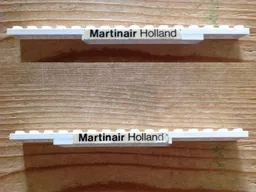 Stickered Assembly 16 x 2 x 2/3 with Black 'Martinair Holland' Pattern on Both Sides (Stickers) - Set 1611-2