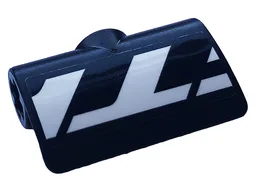 Technic, Panel Curved 2 x 3 x 1 with White Letter 'T' and White Stripes Pattern (Sticker) - Set 42123