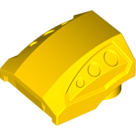 Lego Brick Curved 2 x 2 No Studs - 3 Recessed Side Ports / Yellow