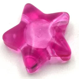 Clikits Icon, Star 2 x 2 Small, with Hole / Trans-Dark Pink