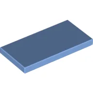 Tile 2 x 4 with Groove / Medium Blue