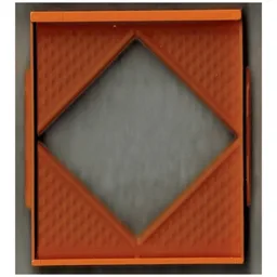 Scala, Building, Wall, Diamond Shaped Window 8 x 2 x 8 / Medium Orange