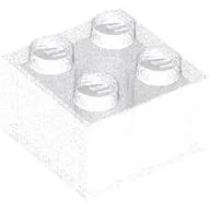 Brick 2 x 2 without Inside Ridges / Opal Trans-Clear