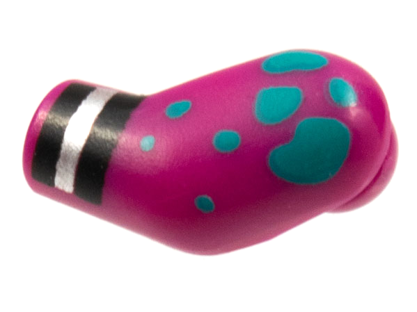 Lego Arm, Left with Cuffs and Dark Turquoise Spots Pattern