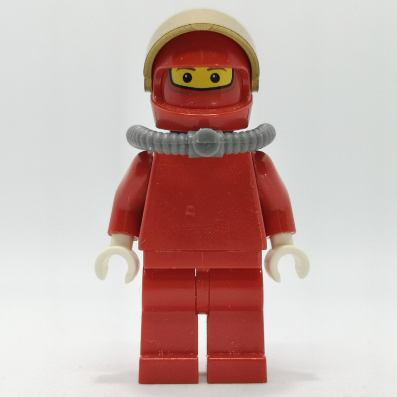 Lego Pit Crew, Red Torso, Red Legs, Ferrari,  Scuba Tank