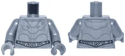 Torso SW RA-7 Protocol Droid, Curved Dark Silver Panels and Silver and Black Wires Pattern / Flat Silver Arms / Flat Silver Hands