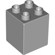 Lego Duplo Brick 2 x 2 x 2 / Light Bluish Gray