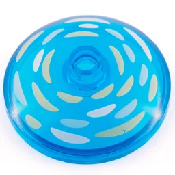 Dish 3 x 3 Inverted [Radar] with Shade of Yellow Paint Strokes in Circles Print