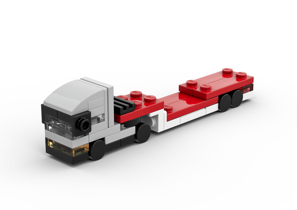 Lego Micro Low Bed Trailer Truck