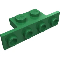 Bracket 1 x 2 - 1 x 4 [Square Corners] / Green