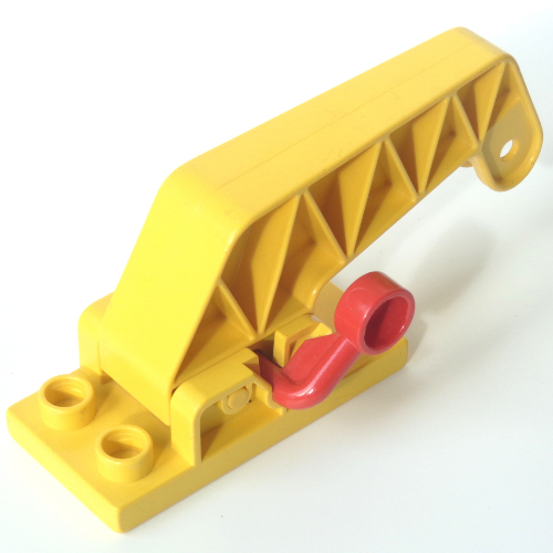 Lego Duplo Crane Base 2 x 4 with Moveable Arm and Red Lever / Yellow