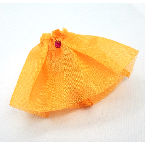 Lego Belville, Skirt, Long, Sheer with Jewel / Medium Orange