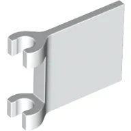 Flag 2 x 2 Square, Flared Clip Edge [Thick Clips] / White