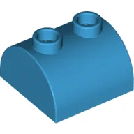 Brick Curved 2 x 2, Two Top Studs / Dark Azure