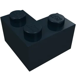 Brick 2 x 2 Corner / Black