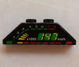 Stickered Assembly 4 x 1 x 1 with Speed Display Pattern (Sticker) - Set 8880