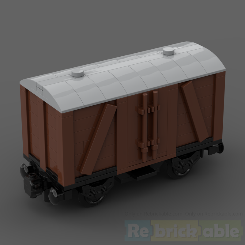 Lego Box Car,7 stud wide 2axle , Train car for 10277 crocodile locomotive