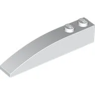 Brick Wedged, Curved 6 x 2 Right, Smooth Inner Walls / White