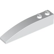 Lego Brick Wedged, Curved 6 x 2 Right, Smooth Inner Walls / White