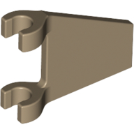Lego Flag 2 x 2 Trapezoid with Flat Area between Clips / Dark Tan