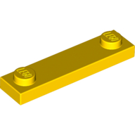Lego Plate Special 1 x 4 with 2 Studs, 3 Bottom Tubes / Yellow