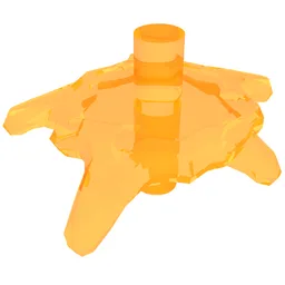 Wave / Power Burst / Flame, Shield Small with Bar Ends / Trans-Orange