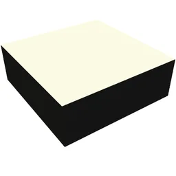 Tile 1 x 1 with White Square Print / Black