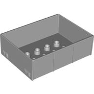 Lego Duplo Trailer Bed with 2 x 4 Studs and Four Sides / Light Bluish Gray