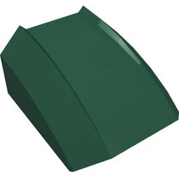 Brick Curved 2 x 2 with Lip, No Studs / Dark Green