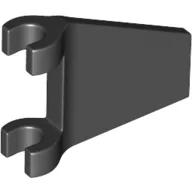 Flag 2 x 2 Trapezoid with Flared Area between Clips / Black