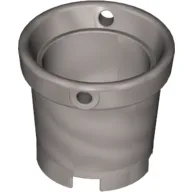 Bucket with Handle Holes and 5 Bottom Holes - Center Bottom Stud Holder / Pearl Light Gray