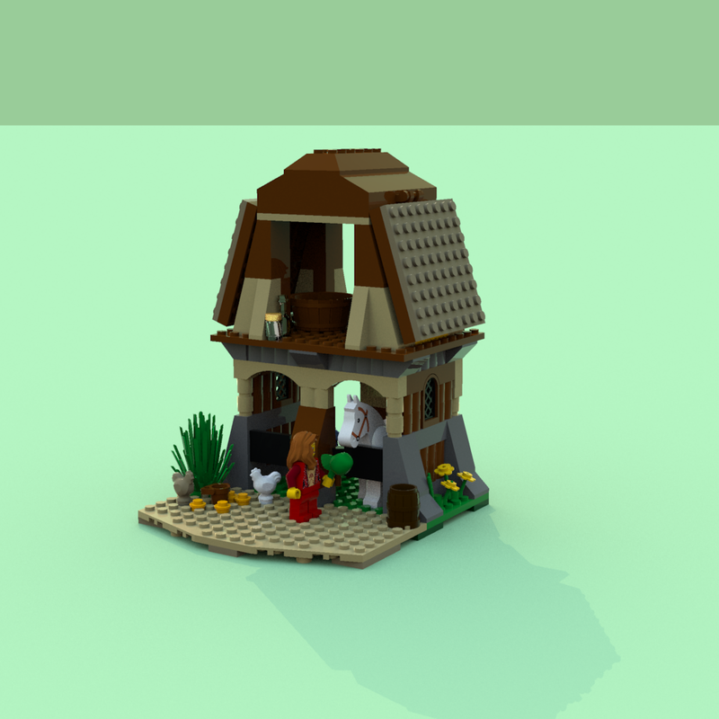 Lego Stable with a Loft