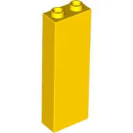 Brick 1 x 2 x 5 with Hollow Studs / Yellow