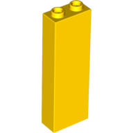 Lego Brick 1 x 2 x 5 with Hollow Studs / Yellow