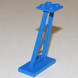 Support 2 x 4 x 5 Stanchion Inclined [3mm wide posts] / Blue