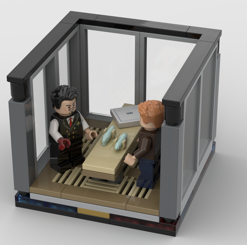 Lego Captain America: Civil War Diorama with CMF Tony Stark