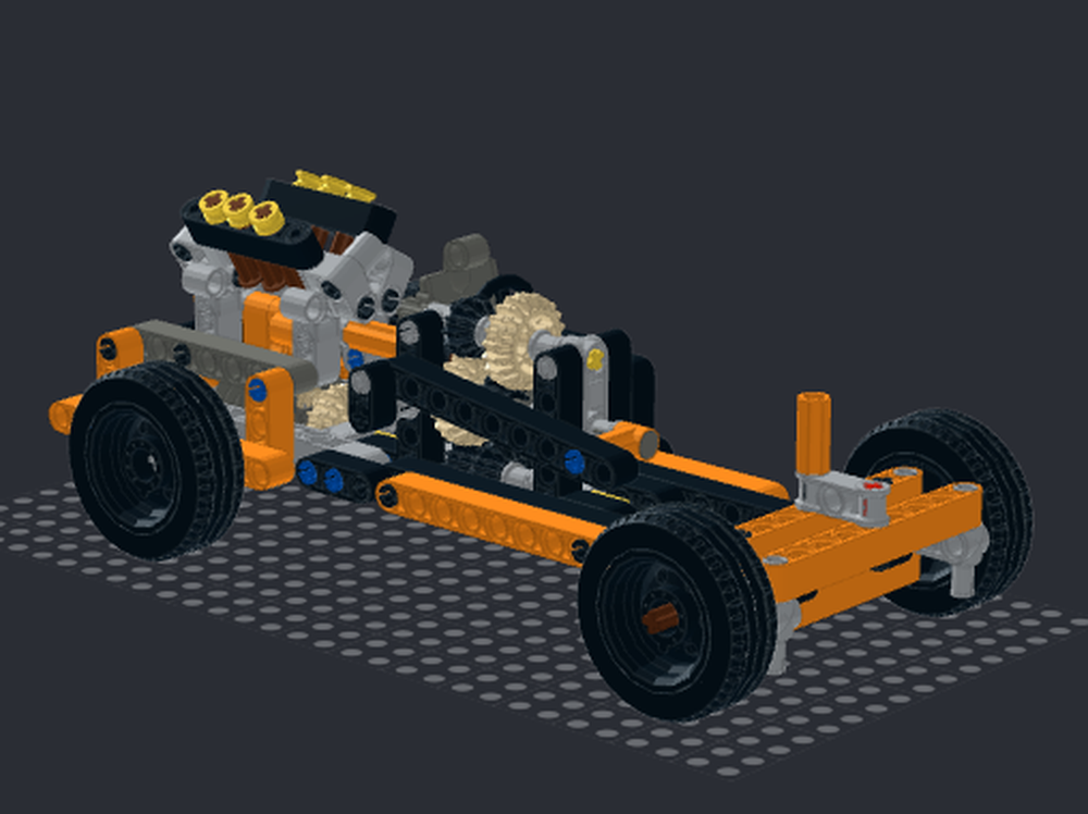Lego 2-speed car chassis