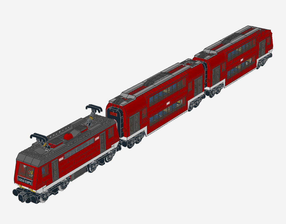 Lego Red Passenger Train