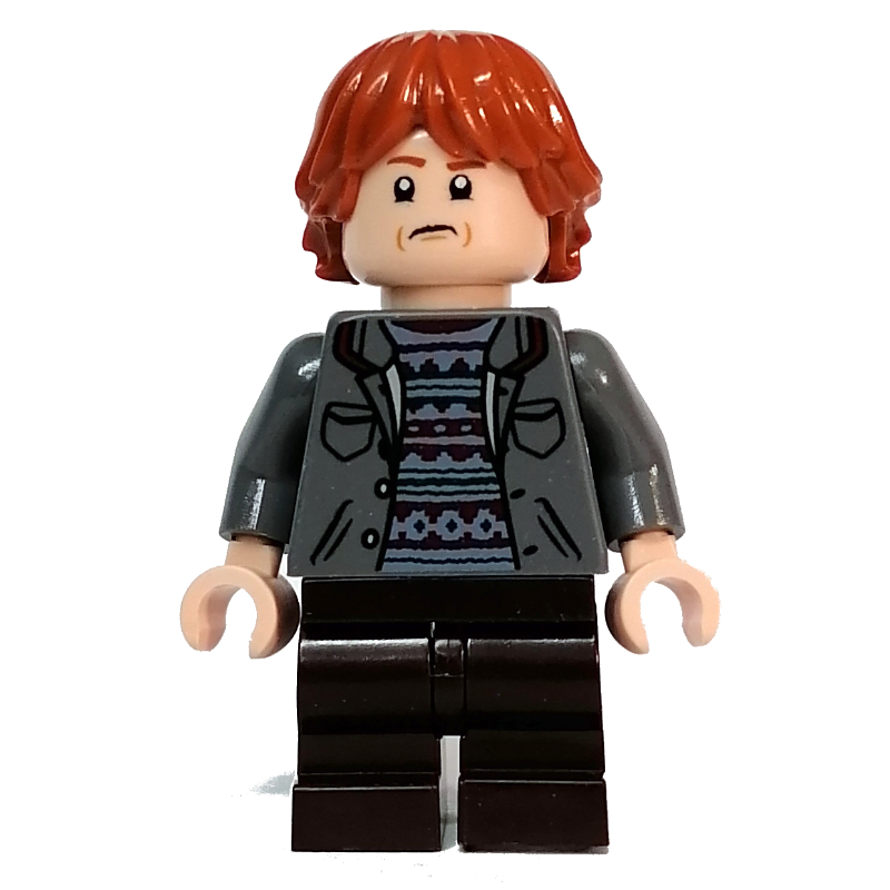 Lego Ron Weasley, Dark Bluish Gray Jacket, Medium Dark Brown Legs