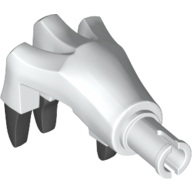 Lego Animal Body Part, Dinosaur, Foot / Hand / Manus with Black Claws Print / White