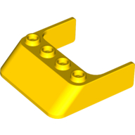 Lego Windscreen 4 x 4 x 1 / Yellow