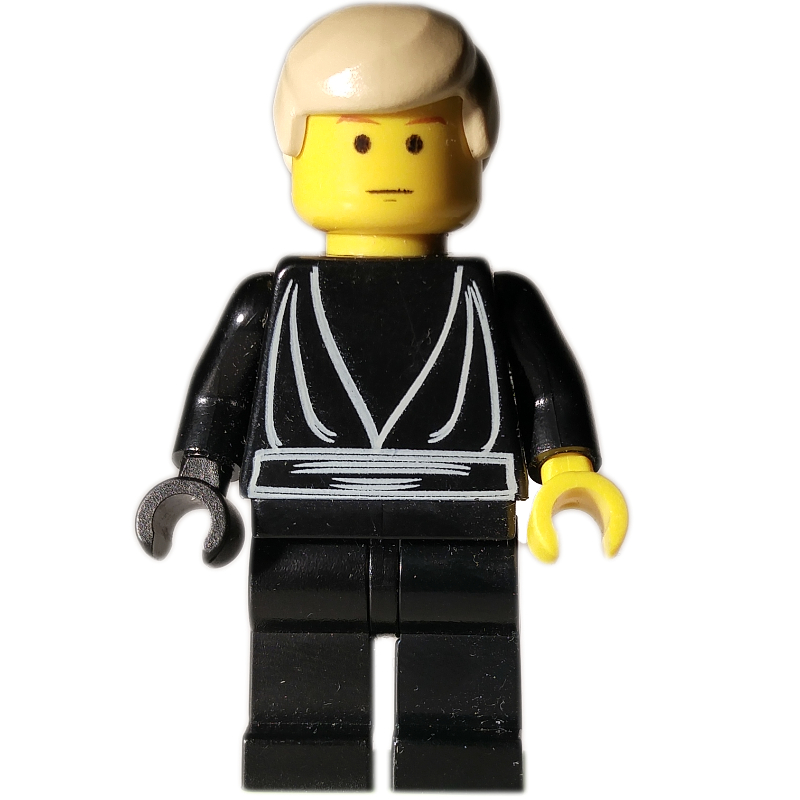 Lego Luke Skywalker, Black Robes, Yellow Skin, Black Right Hand