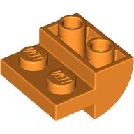 Lego Brick Curved Inverted 2 x 2 with 1 x 2 Cutouts / Orange