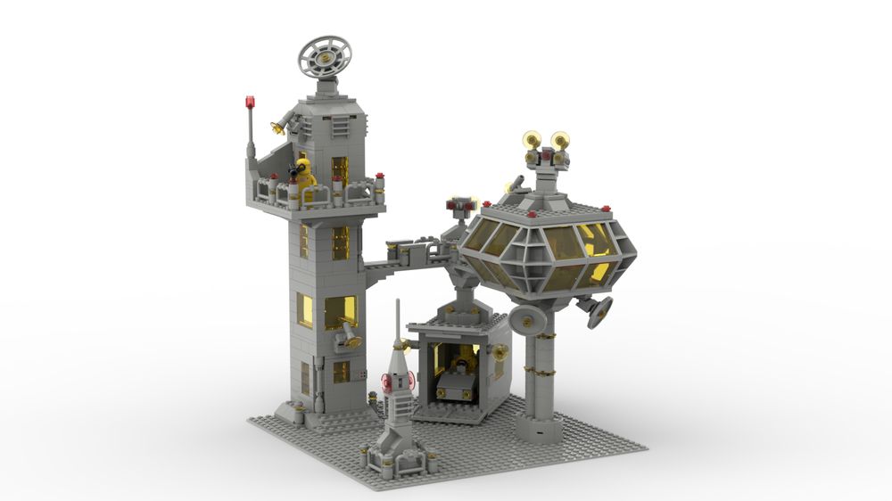 Lego PCS201 Classic Space Watchtower and Surveillance Base with Elevator, Garage and Buggy
