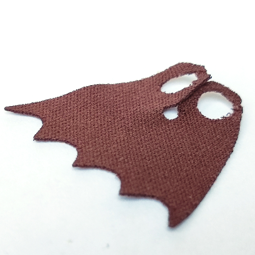 Lego Neckwear Cape, Scalloped 5 Points [Spongy Stretchable Fabric] / Dark Brown