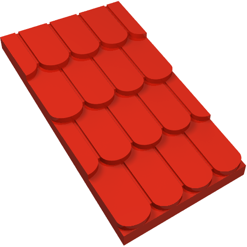 Lego Fabuland, Roof Slope without Top Hole / Red