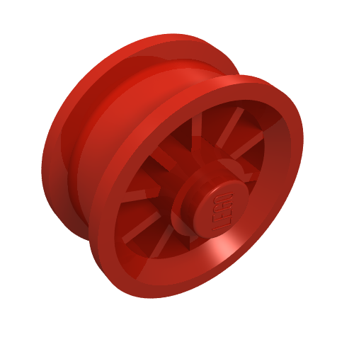 Lego Wheel Spoked with Stud / Red