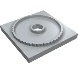 Turntable 4 x 4 Square Base, Locking / Light Bluish Gray